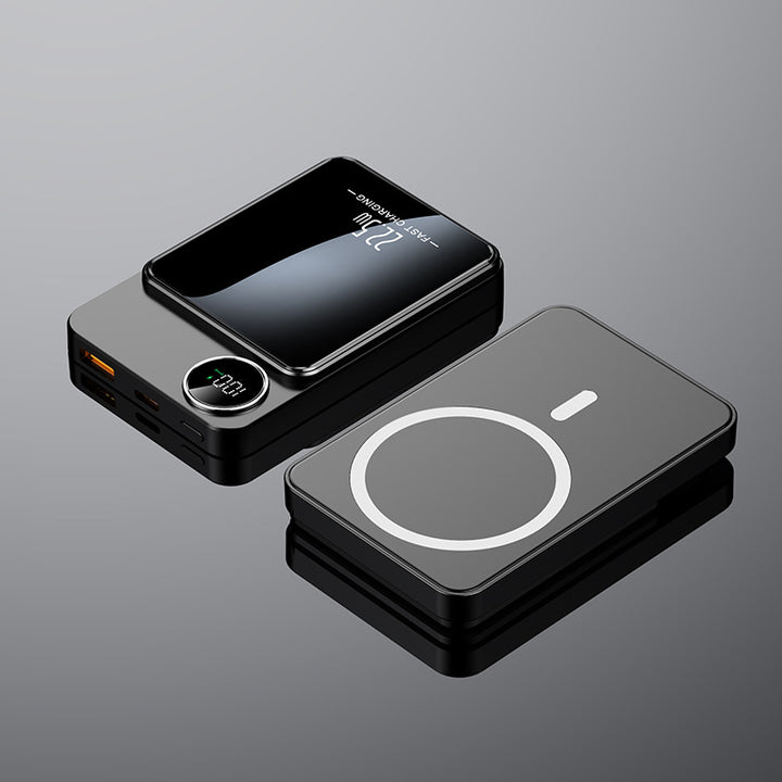 Bærbar powerbank med innovativ ytelsesindikator og induktiv ladefunksjon Skanto