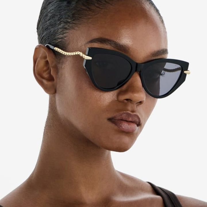 Women's Cat-Eye Sunglasses with Elegant Metal Frame and Stylish Accents Skanto