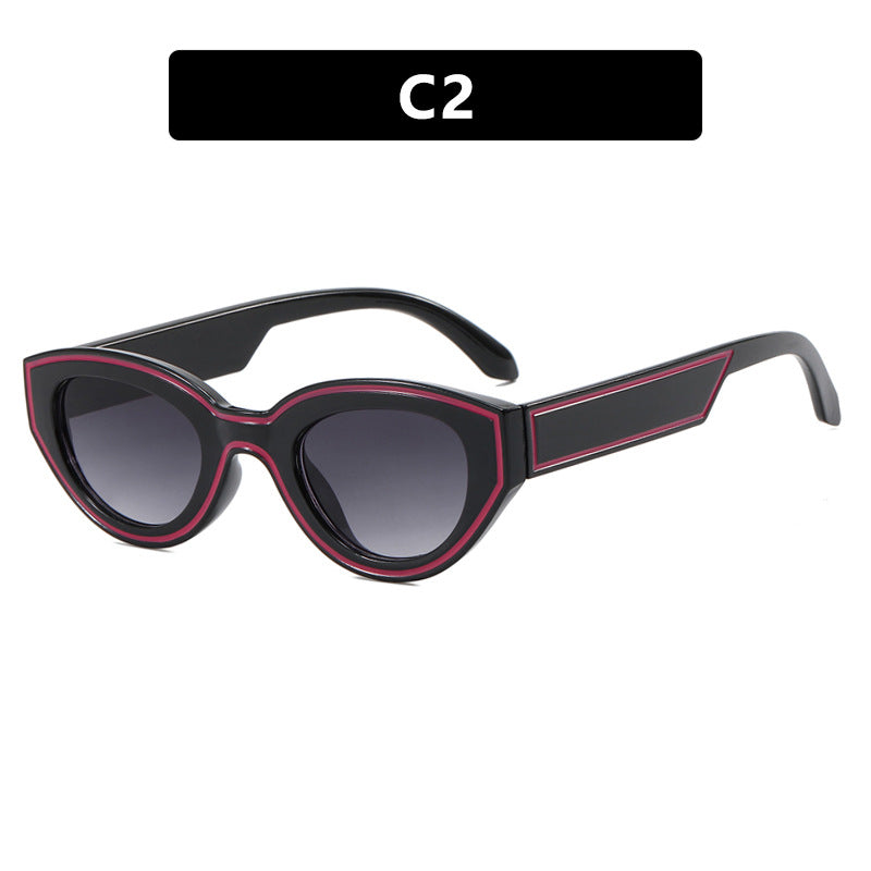 Women's Cat-Eye Sunglasses with Robust Transparent Frame and Protective UV Filter Skanto
