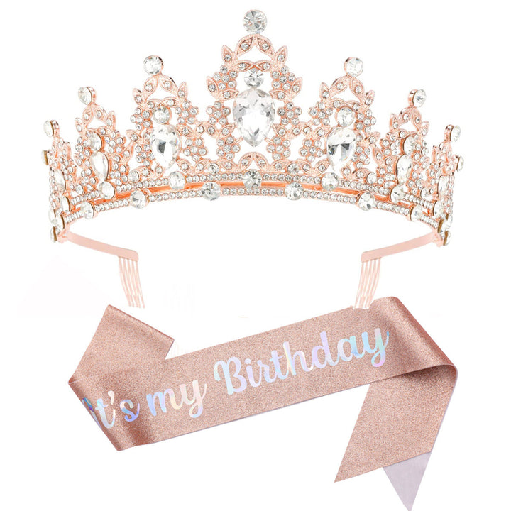 Damer svart dekorert tiara med edelt design Skanto