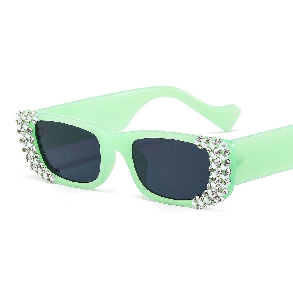 Dame ekstravagant smykkestein solbrille Skanto
