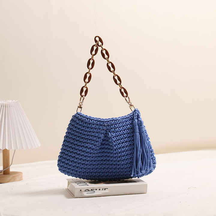 Handmade macrame bag with stylish fringe Skanto