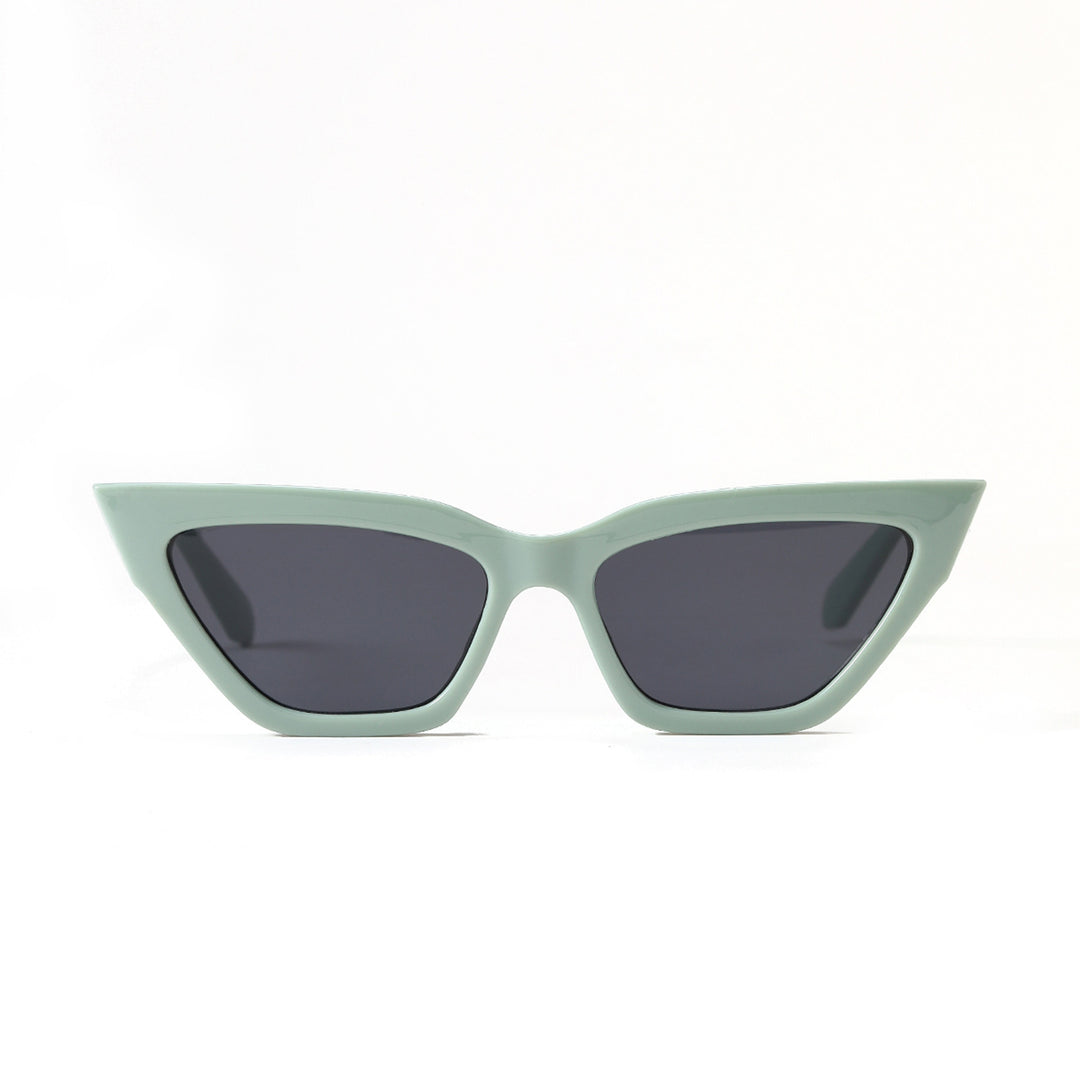 Dame Cat-Eye solbrille med luksuriøs kjettingramme Skanto