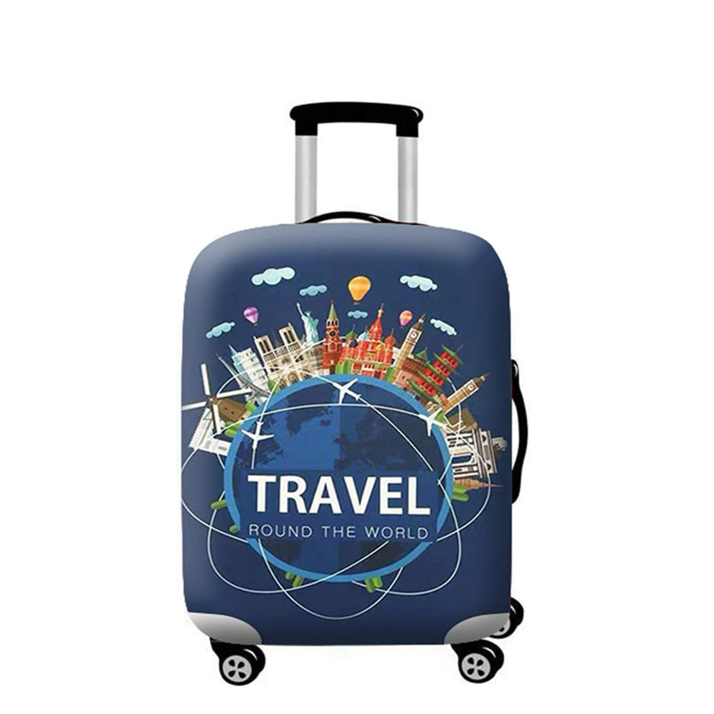 Unisex nan Kinder Kabinen Trolley med internasjonalt landemerke-motiv og lett ABS-skal Skanto