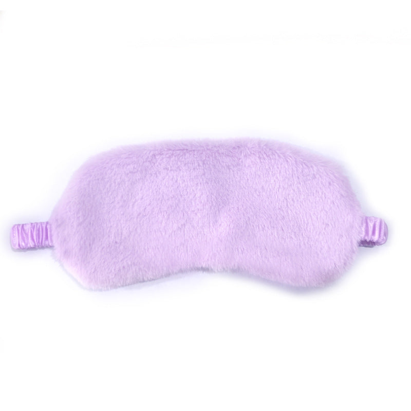 Dame nan fluffy ergonomisk øyemaske med justerbart satinsbånd og mykt kunstpelsdeksel Skanto