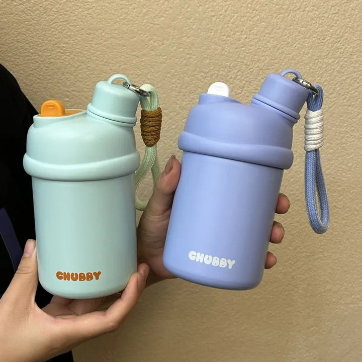 Damen Sportliche Wasserflasche mit praktischem Trageband Skanto