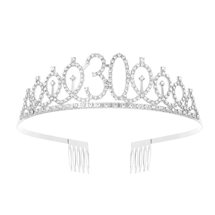 Damer krystall dekorert tiara med elegant design Skanto