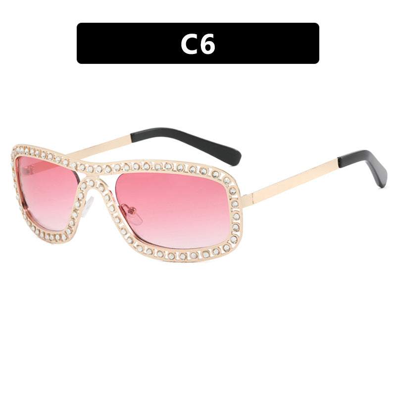Women's fashionable sunglasses with sparkling frame Skanto