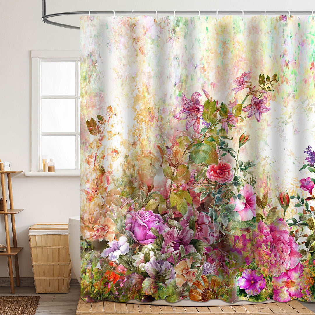 Blomster mønstrede badekar dusjforheng Skanto