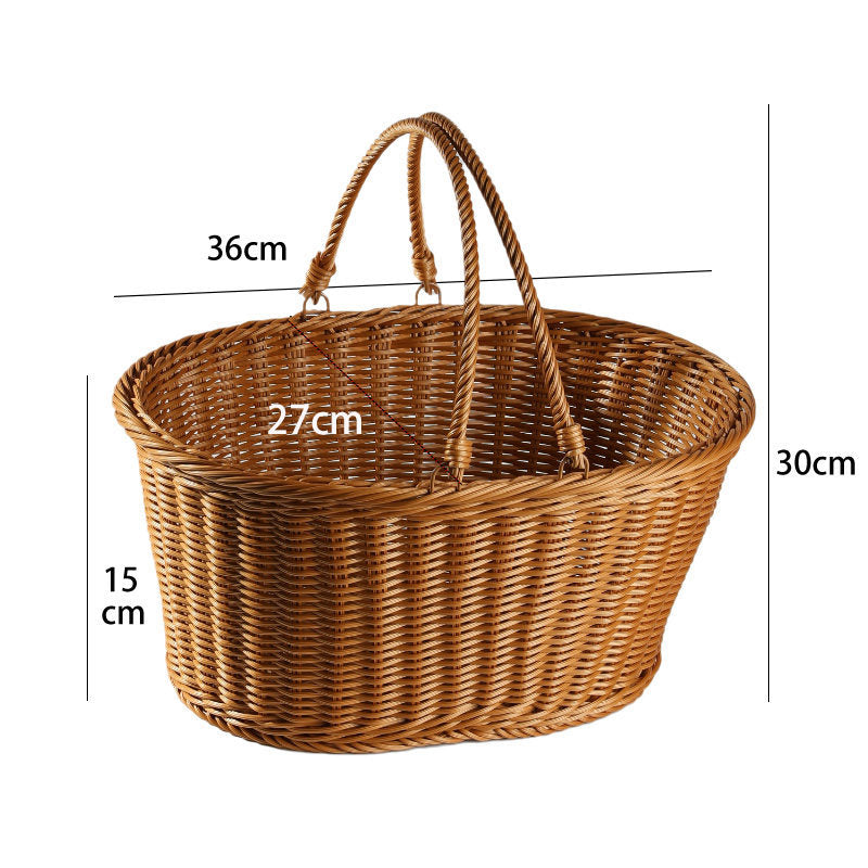 Unisex Håndlaget Kurv med robuste Håndtak Skanto