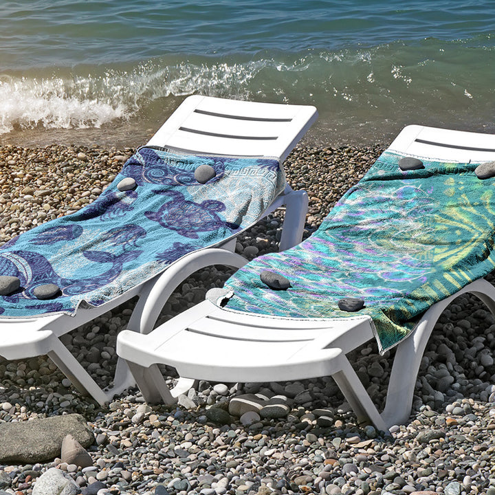 Strandhåndkle i hudvennlig mikrofiber med kreativ mønstermiks Skanto