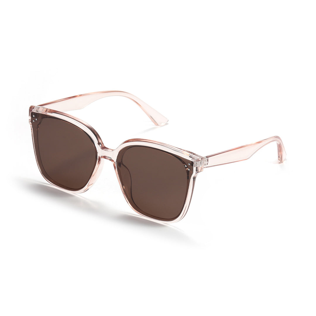 Dame moteriktig solbrille med gjennomsiktig aksent Skanto