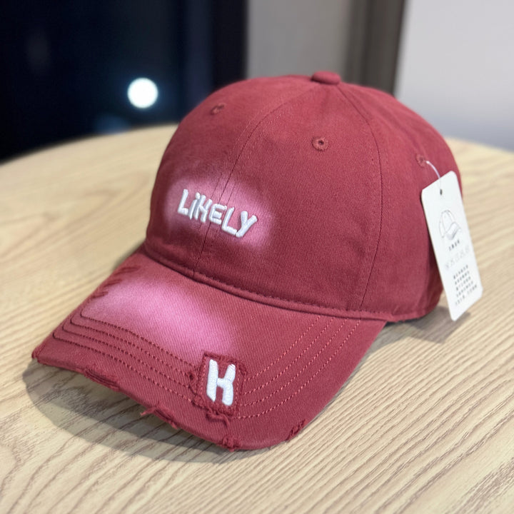 Kvinne Slitt Brodert Baseball Caps Skanto