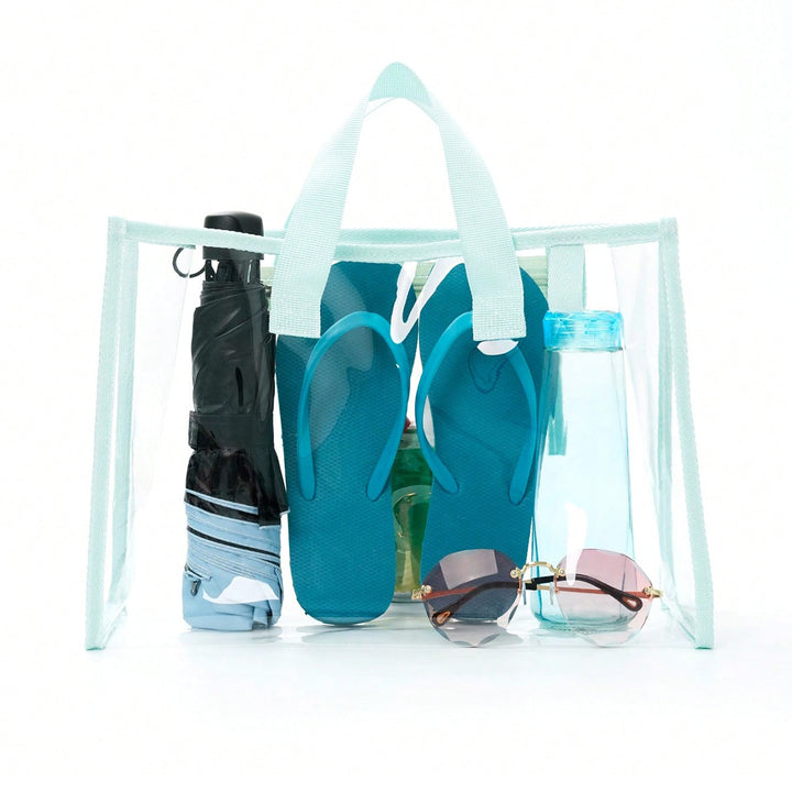 Transparent Strandveske med Flere Innervogner Skanto