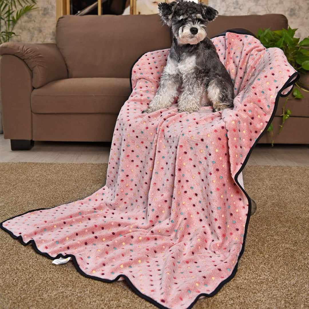 Dame Koselig Fleece-teppe med moderne prikkedesign Skanto