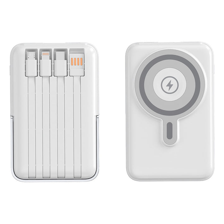 Bærbar Powerbank med integrerte ladekabler og Magsafe-funksjon Skanto