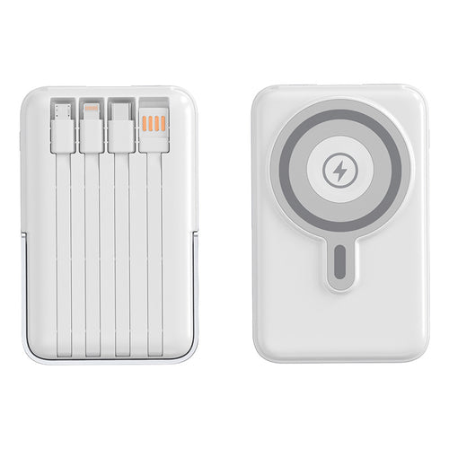 Bærbar Powerbank med integrerte ladekabler og Magsafe-funksjon Skanto