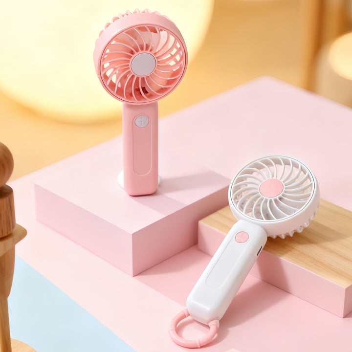 Dame Bærbar Mini-Vifte med USB-ladefunksjon og ergonomisk design Skanto