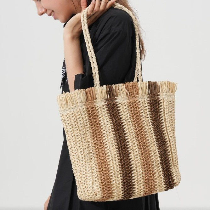 Strandveske med ettertraktet frynse-design Skanto
