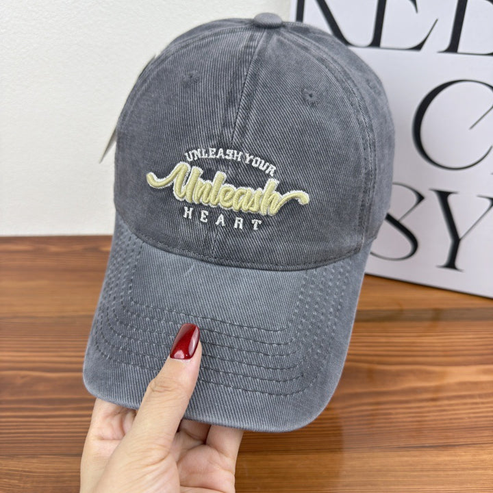 Kvinnens broderte hjerte grafisk baseballcap Skanto