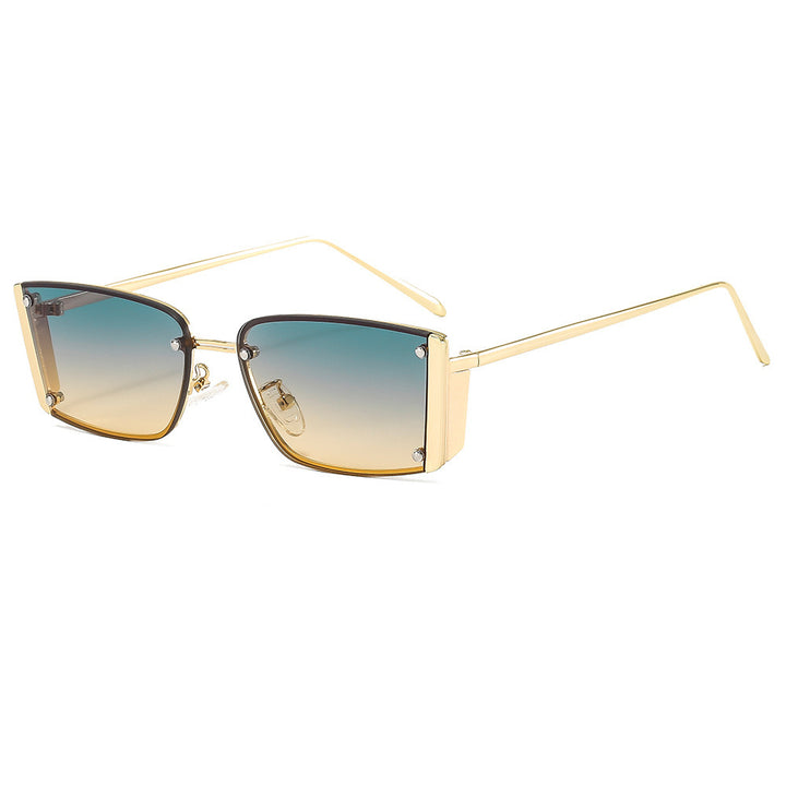 Dame Fashionable solbriller med ekstravagant geometrisk ramme Skanto