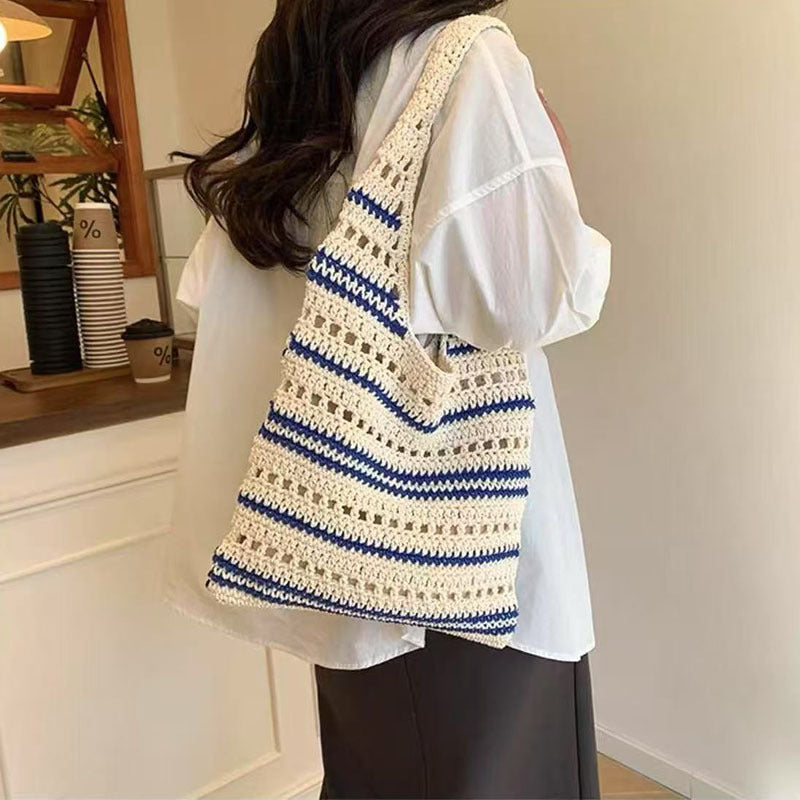Crocheted tote bag with large inner compartment Skanto