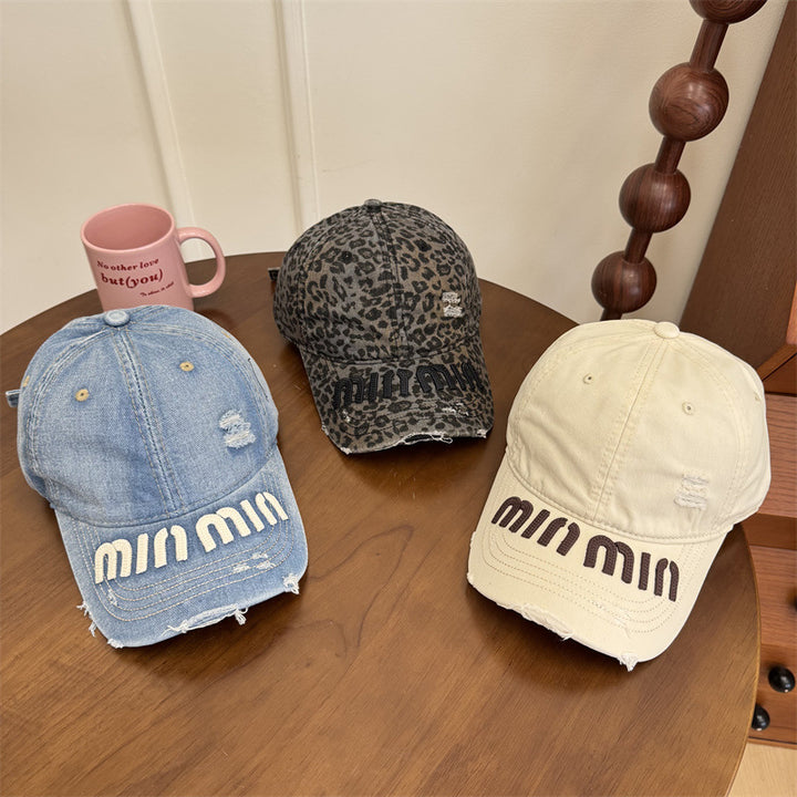 Kvinne's Slitt Grafisk Baseball Caps Skanto