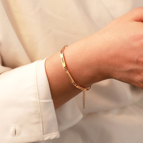 Skanto | Personlig familie-navn papirklips armbånd