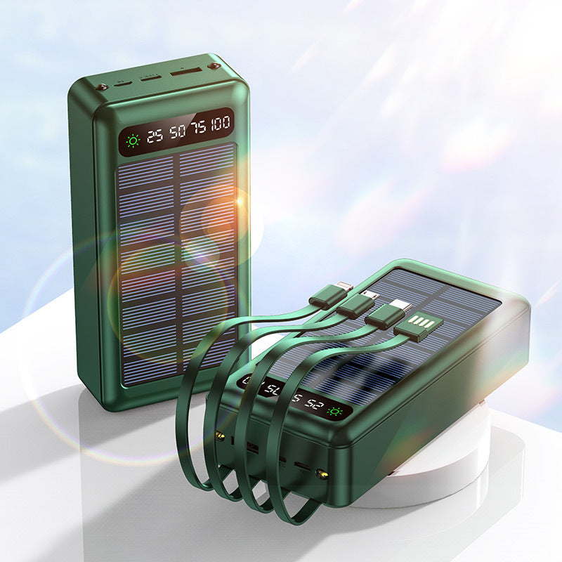 Solar Powerbank med multifunksjonsladningsfunksjon og innebygd LED-skjerm Skanto