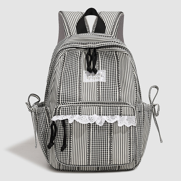 Casual Lace-Trimmet Skole Ryggsekk