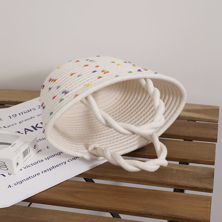Decorative Cotton Basket Bag Skanto