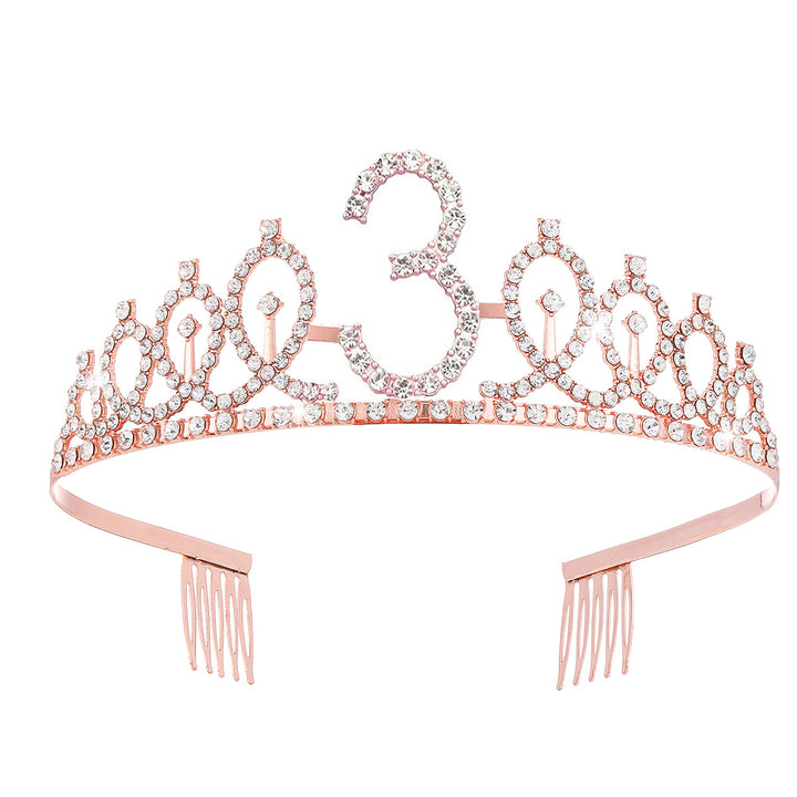 Damer krystall dekorert tiara med elegant design Skanto
