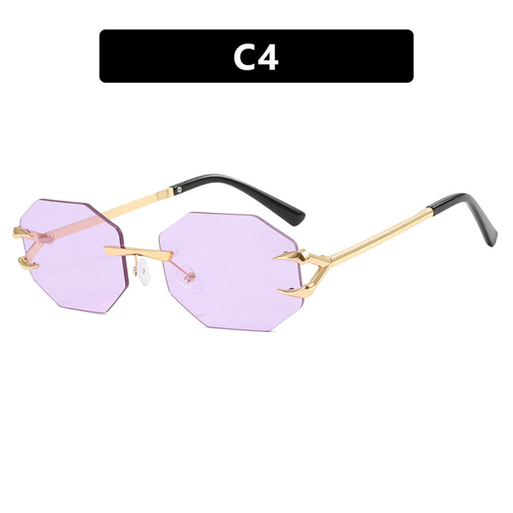 Women's geometric sunglasses with modern metal frame Skanto