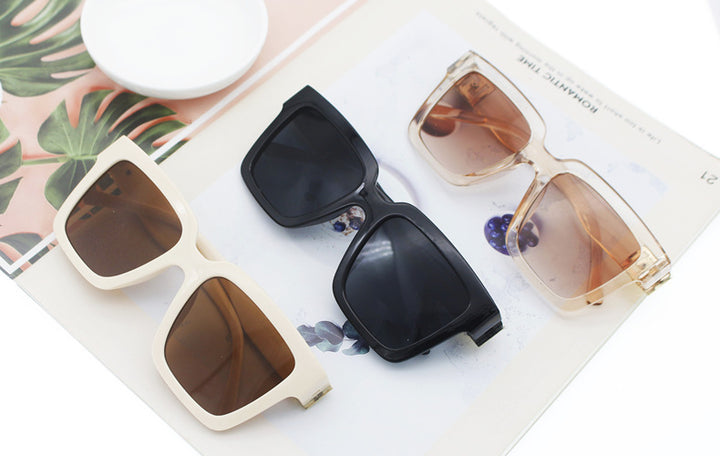 Dame trendy firkantet solbrille med høyverdig UV-beskytter teknologi Skanto