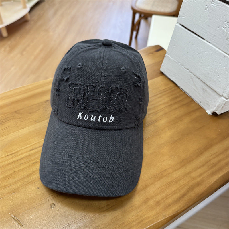 Men's Distressed Embroidered Baseball Cap Skanto