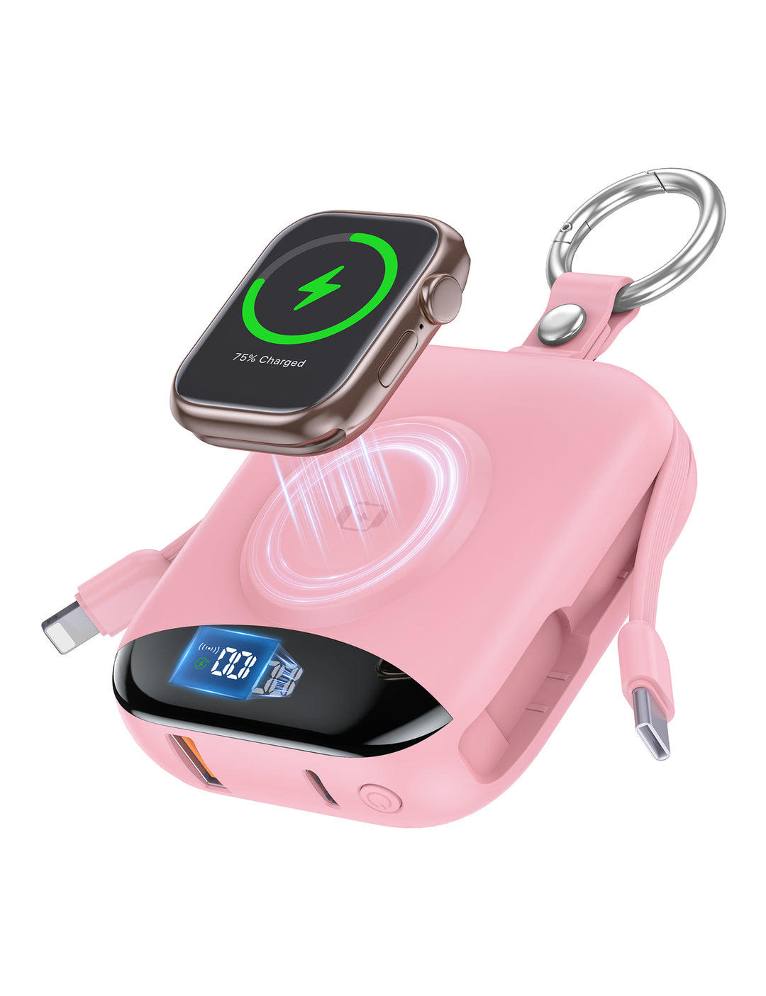 Bærbar Trådløs Powerbank med Innebygd LED-skjerm Skanto