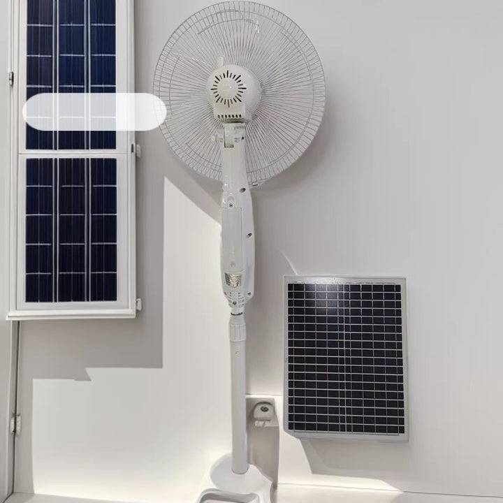 Unisex solardrevet stasjonær vifte med moderne design og effektiv luft sirkulasjon Skanto