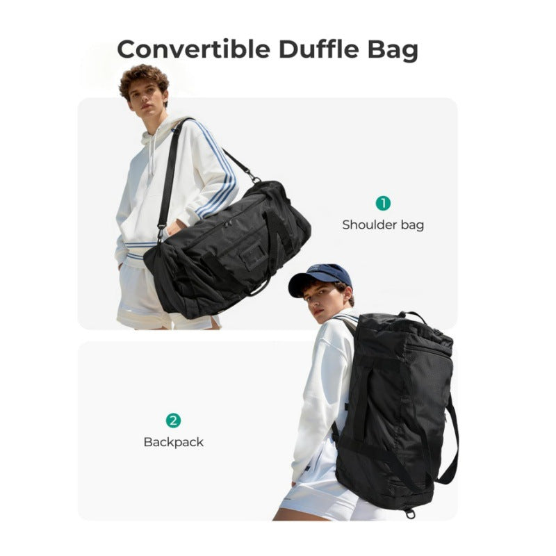 Multifunksjonell sportbag med kompakt design og uttrekkbare bærehåndtak Skanto