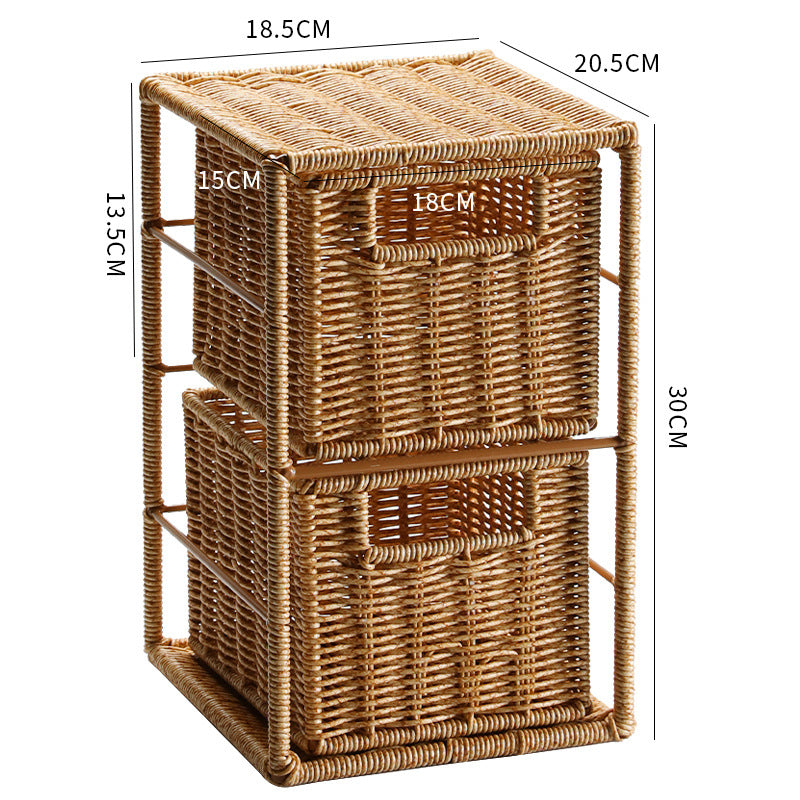 Multi-Tiered Woven Storage Organizer Skanto