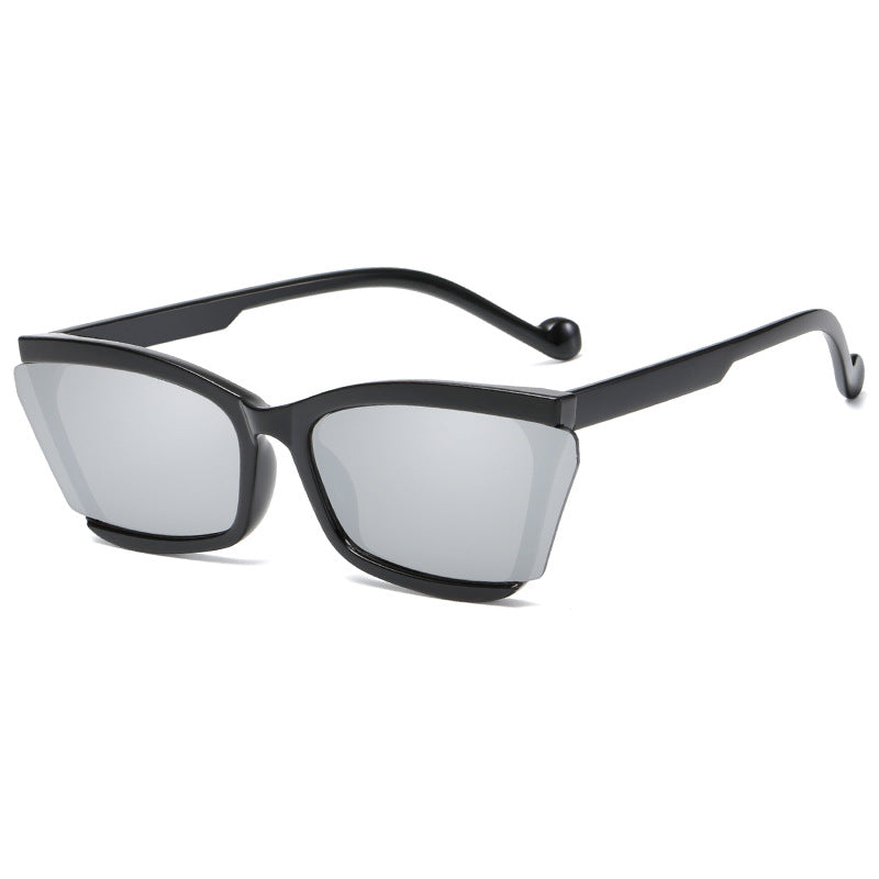 Dame moteriktig solbrille med unikt rektangulært design og UV-beskyttelse Skanto