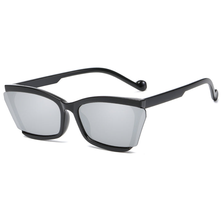 Dame moteriktig solbrille med unikt rektangulært design og UV-beskyttelse Skanto