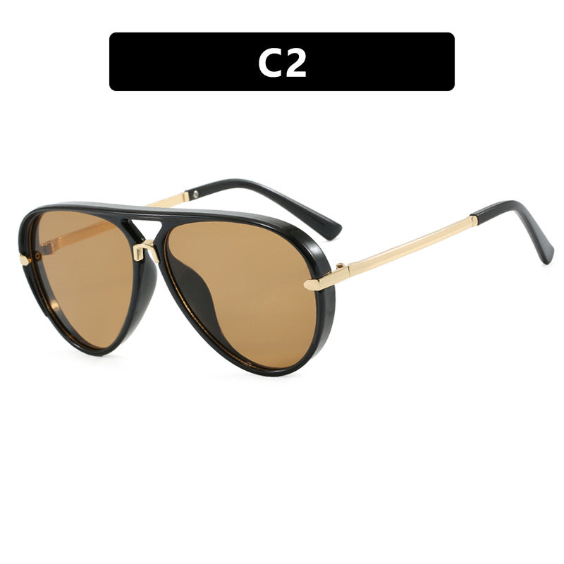 Women's Fashionable Pilot Sunglasses with Elegant Metal Accents Skanto
