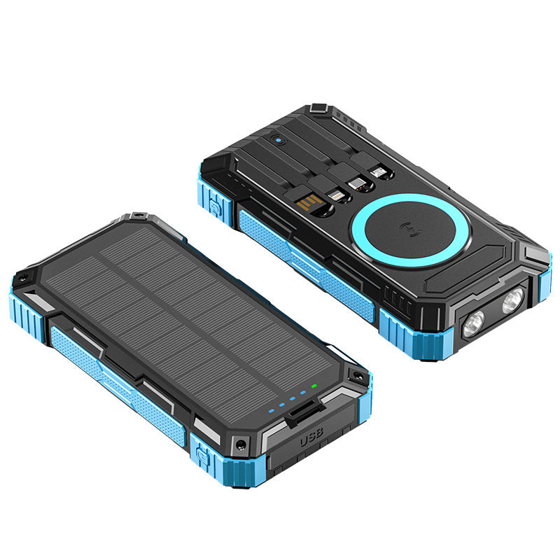 Solar Powerbank Med Innebygd Led-Lys Skanto