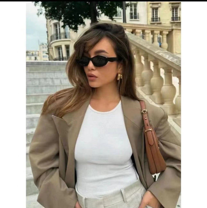 Dame trendy Cat-Eye solbriller med UV-beskyttelse Skanto