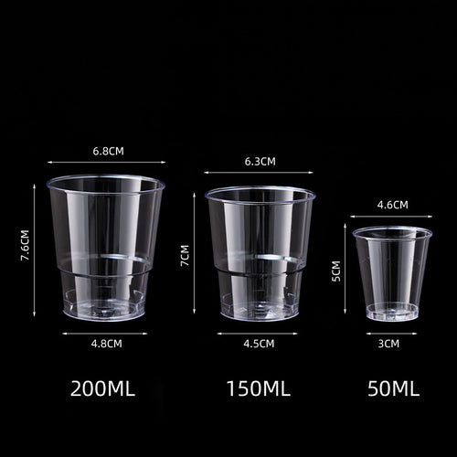 Unisex Disposable Transparent Drinking Cups Skanto