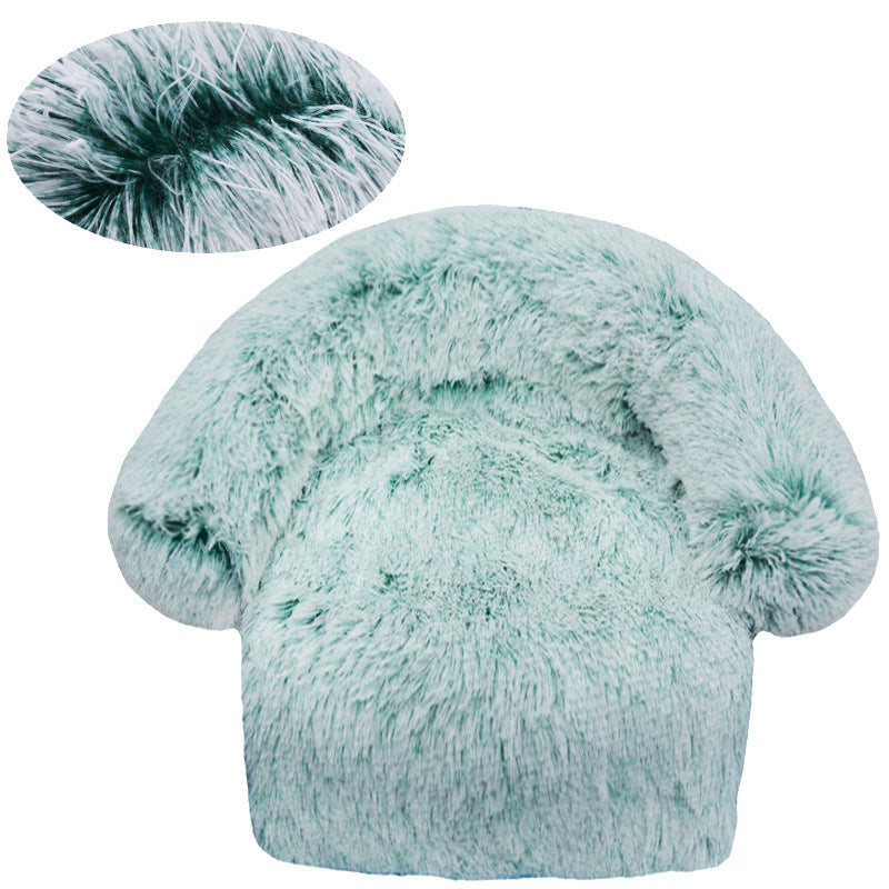 Fluffy Rund Sofa Hundeseng