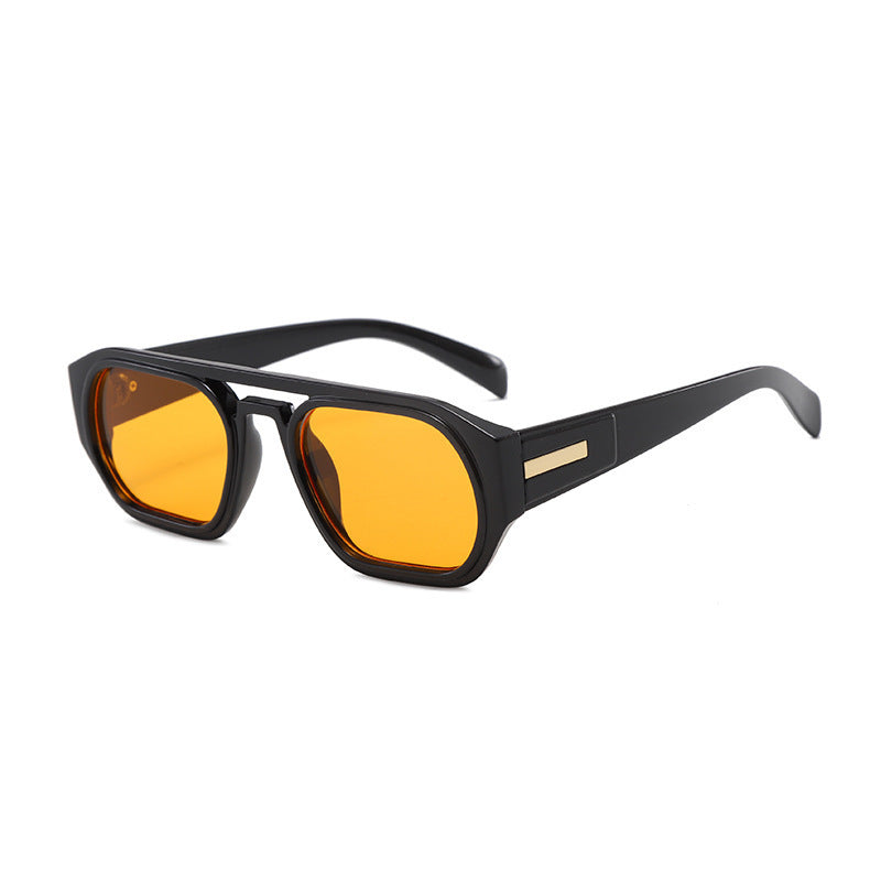 Women's fashionable rectangular glasses with elegant metal accent Skanto