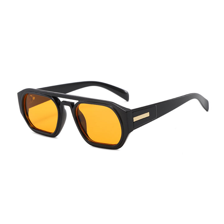 Women's fashionable rectangular glasses with elegant metal accent Skanto