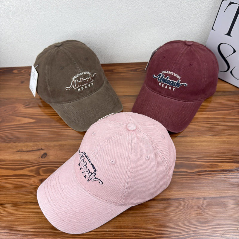 Kvinnens broderte hjerte grafisk baseballcap Skanto
