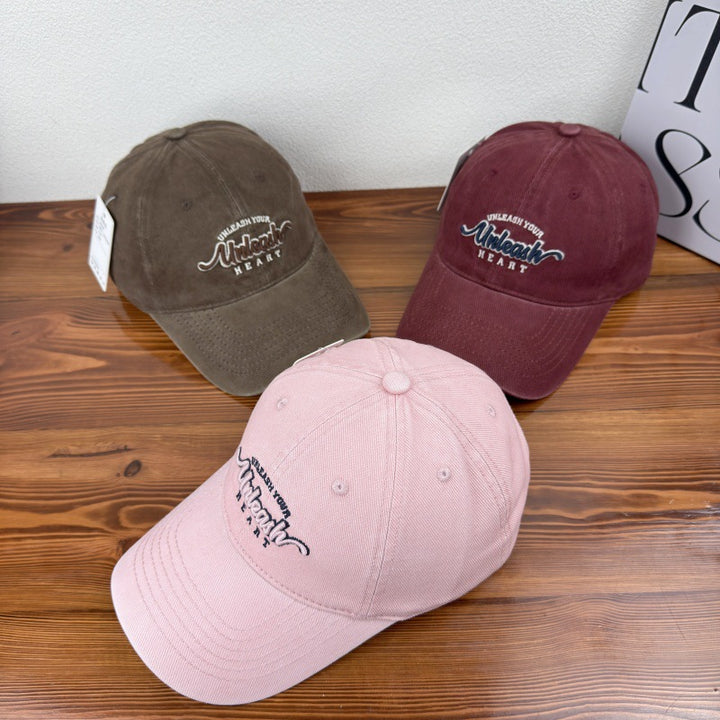 Kvinnens broderte hjerte grafisk baseballcap Skanto